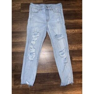 American Eagle Women's Hi Rise Jegging Crop Jeans Size 4 Stretch Denim
